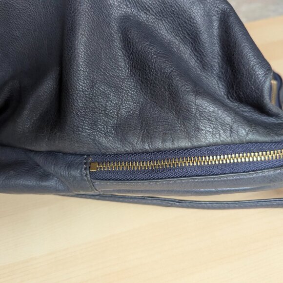 Hobo International Navy Blue Leather Vespa Convertable Backpack Satchel - Picture 8 of 15